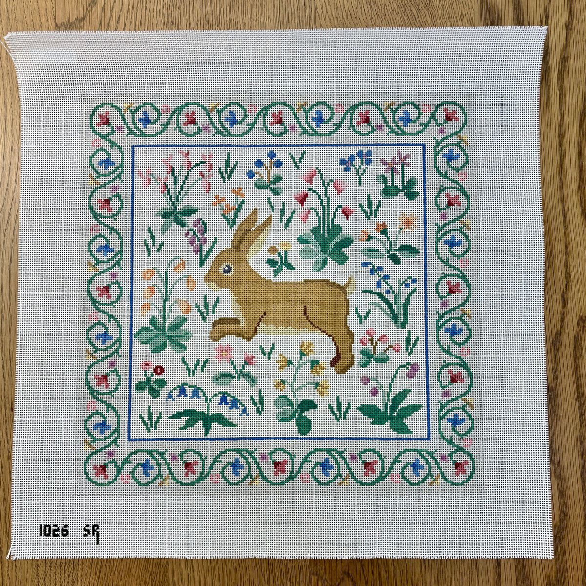 Cluny Rabbit - 13 mesh – Susan Roberts Needlepoint