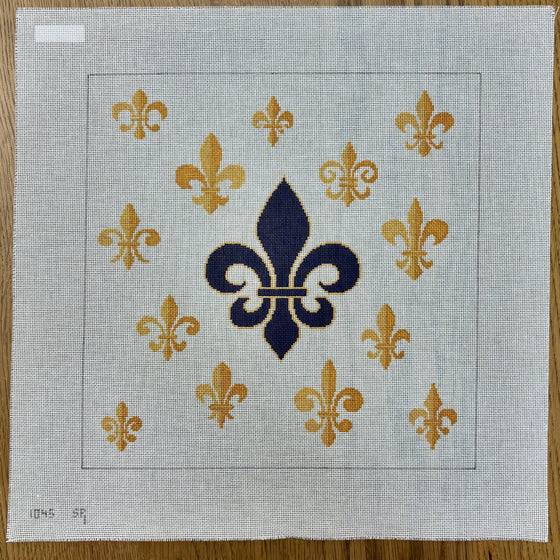 Fleur de Lis Collage - 18 mesh