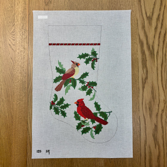Cardinals In Holly, Stocking