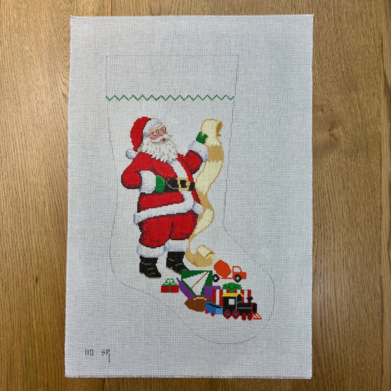 Santa With List - Boy Toys, Stocking