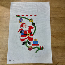  Santa with Garland and Presents, Stocking