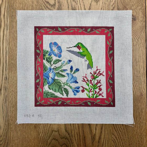 Hummingbirds At Morning Glories - 13 mesh