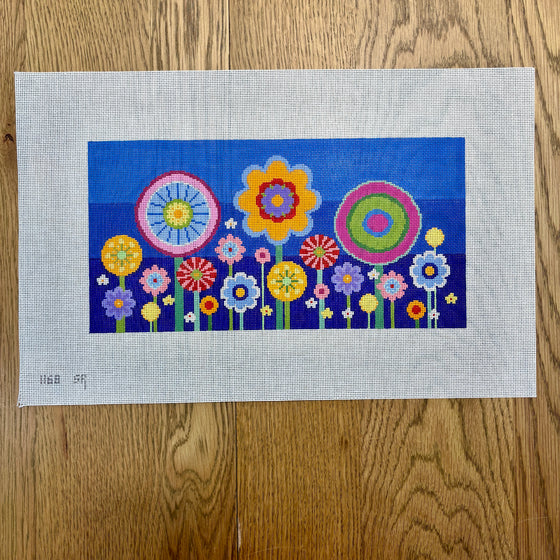 Flowers At Night  12" x 6" - 18 mesh