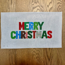  "Merry Christmas" Patchwork - 18 mesh