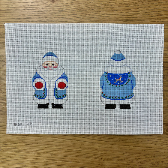 Reindeer Coat Santa, 2 sided - 18 mesh