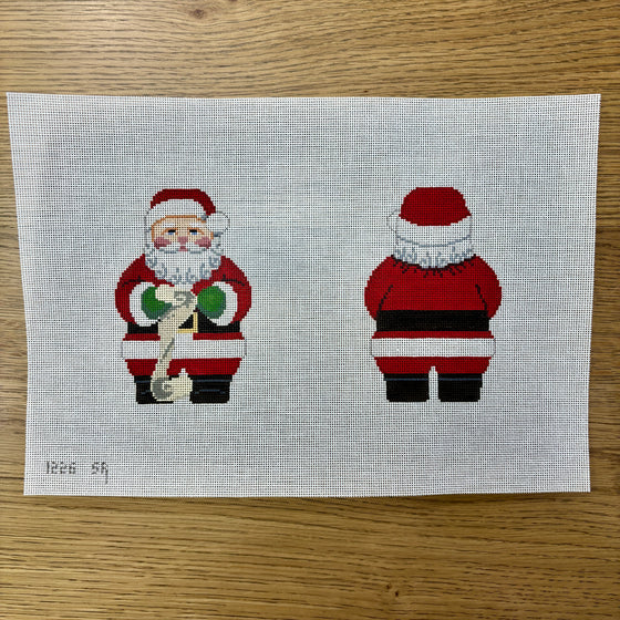 Santa With List, 2 Sided - 18 mesh