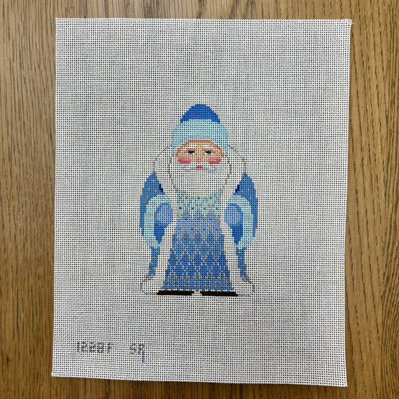 Snowflake Santa, Blue - 18 mesh