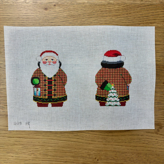 Checker Coat Santa, 2 Sided - 18 mesh