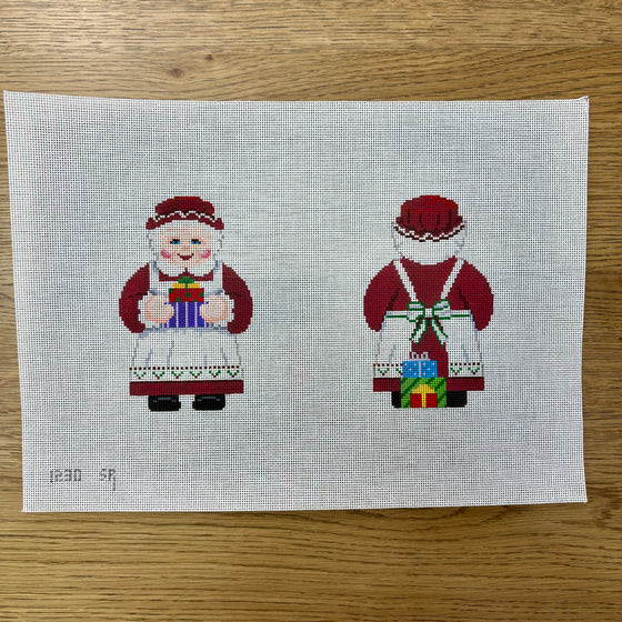 Mrs. Claus with Presents, 2 Sided - 18 mesh