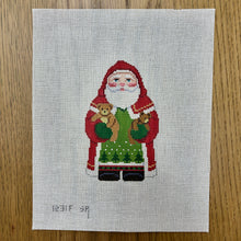  Tree Coat Santa with Teddies - 18 mesh