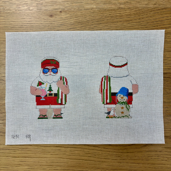 Beach Santa, 2 Sided - 18 mesh