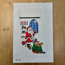  Sitting Santa In Front Of Window, Boy, Stocking