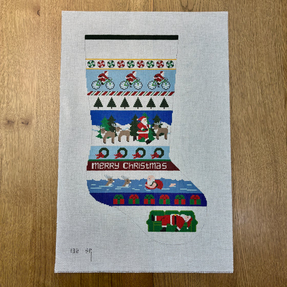 Triathlon Santa Stripe, Stocking