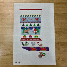  Santa and Animals Stripe, Stocking