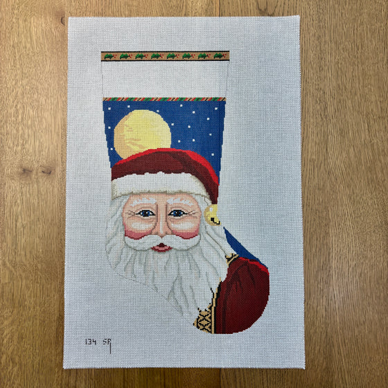 Santa Face With Moon, Stocking