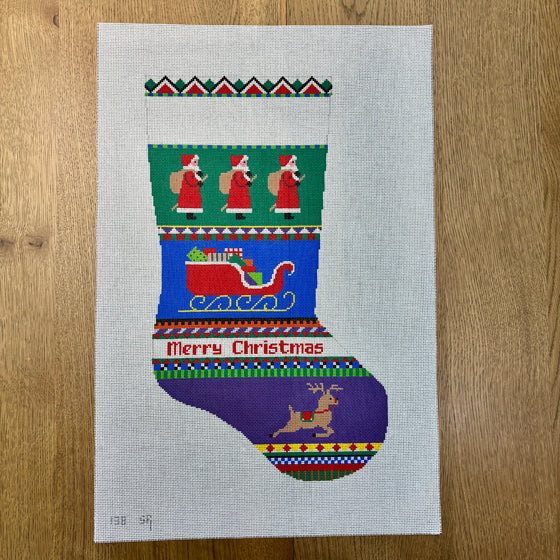 Bold Stripe Santa, Stocking