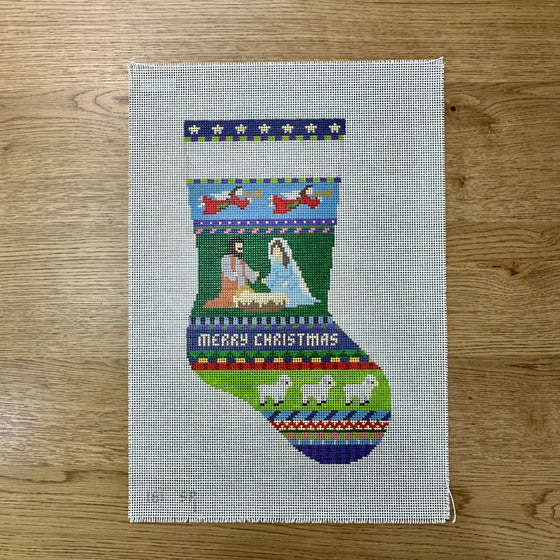 Bold Stripe Nativity, Midi Stocking