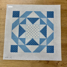  Denim Patchwork Star, 14" Quilt - 13 mesh