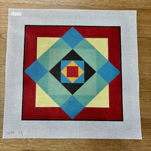  Diamonds In Squares, 14" Square - 13 mesh