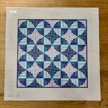 Log Cabin Wave, 14" Quilt - 13 mesh