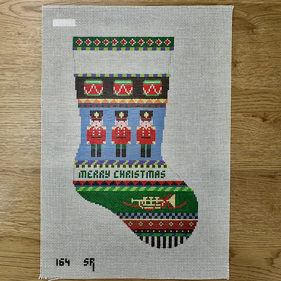 Bold Stripe Nutcracker, Midi Stocking