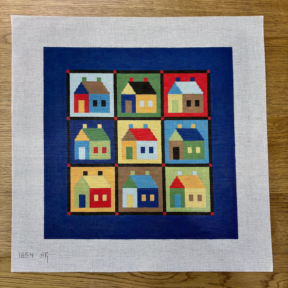 Houses, 14" Quilt - 13 mesh