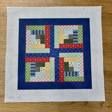  Patchwork Log Cabin, 14" Quilt - 13 mesh