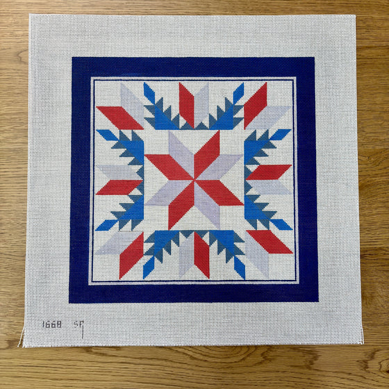 Floral Star, 14" Quilt - 13 mesh
