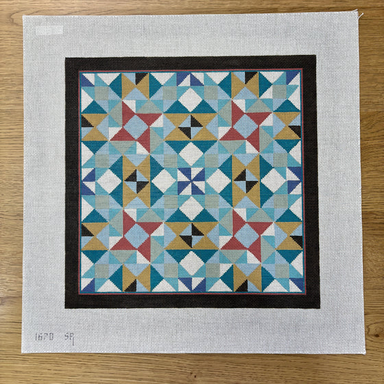 Pinwheel Cross, 14" Quilt - 13 mesh