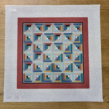  Scallop Log Cabin, 14" Quilt - 13 mesh
