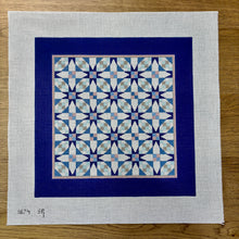  Cathedral, Blues, 14" Quilt - 13 mesh