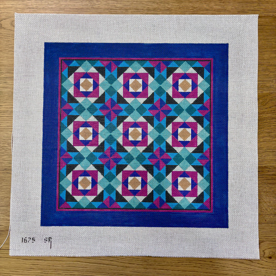 Colonial Garden, 14" Quilt - 13 mesh