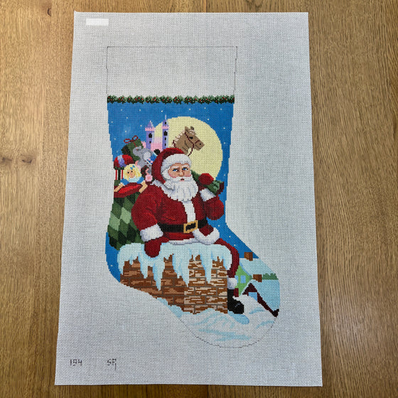 Santa, Down The Chimney, Girl, Stocking