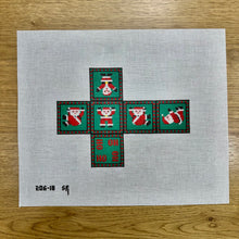  Tumbling Santas, 2" Cube - 18 mesh