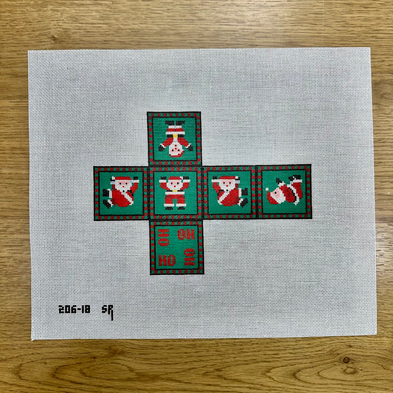Tumbling Santas, 2" Cube - 18 mesh