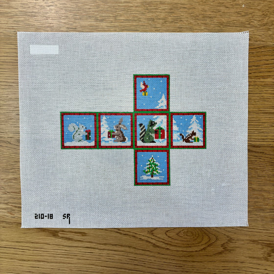Forest Animals with Presents, 2" Cube - 18 mesh
