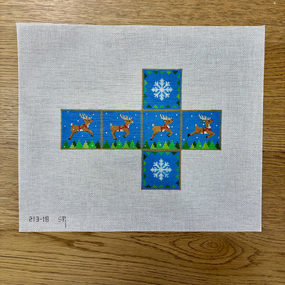 Flying Reindeer, 2" Cube - 18 mesh