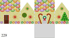  Lemon Chiffon and Fruit Slices, 3D Gingerbread House - 18 mesh