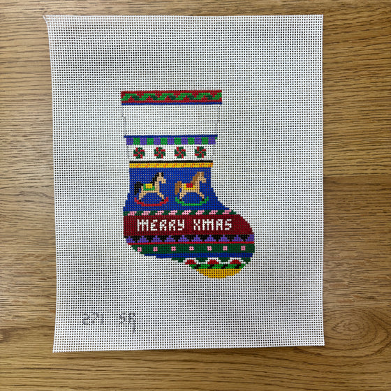 Bold Stripe Rocking Horse, Mini Stocking
