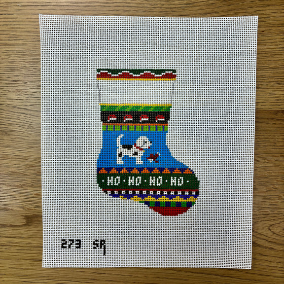 Bold Stripe Puppy, Mini Stocking