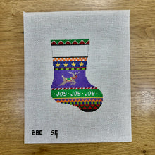  Bold Stripe Reindeer, Mini Stocking
