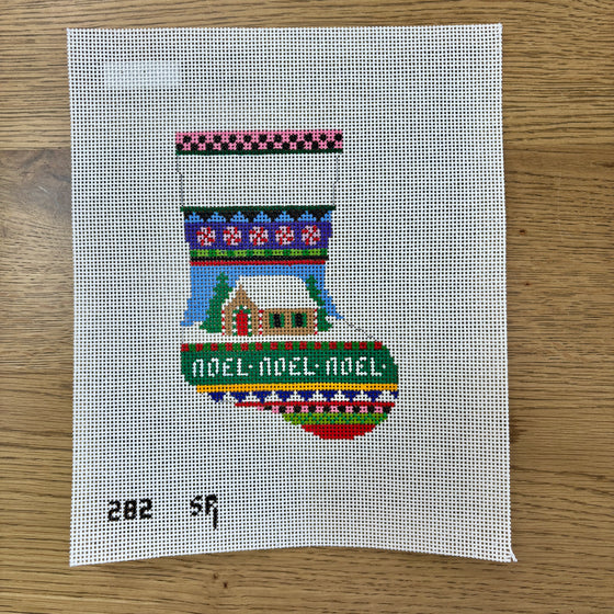 Bold Stripe Gingerbread, Mini Stocking