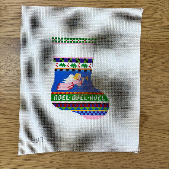 Bold Stripe Angel, Mini Stocking