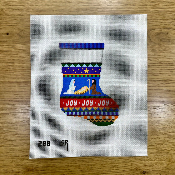 Bold Stripe Nativity, Mini Stocking
