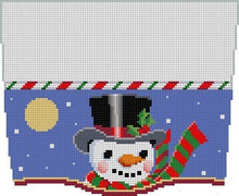  Stocking Cuff, Moonlit Snowman