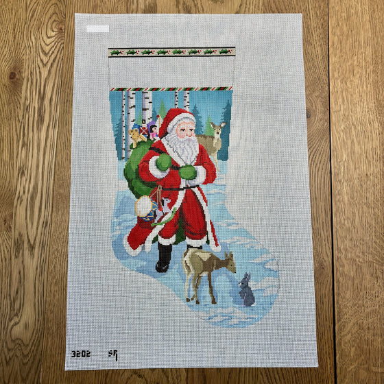 Santa with Deer, Stocking