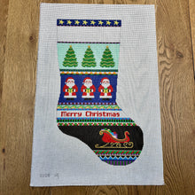  Bold Stripe, Santas, Trees, Sleigh, Stocking