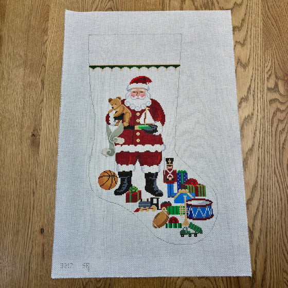 Santa With Boy Toys, Stocking