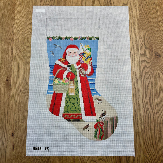 Nautical Santa, Red, Stocking