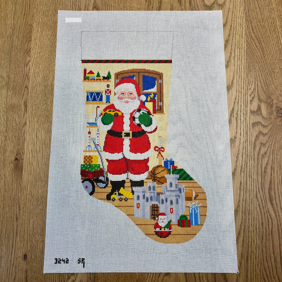 Santa with Castle, Stocking
